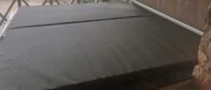 Custom Dark Grey Riptech Canvas Jacuzzi Cover Custom Dark Grey Riptech Canvas Jacuzzi Cover
